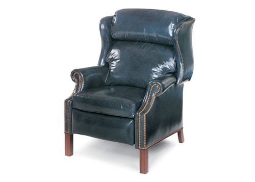 Traditional High Leg Manual Recliner with Bustling Back