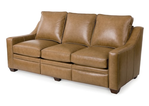 Transitional Campaign Dual Power Reclining Sofa