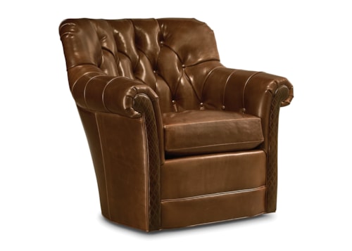 Traditional Carrington Tufted Swivel Chair