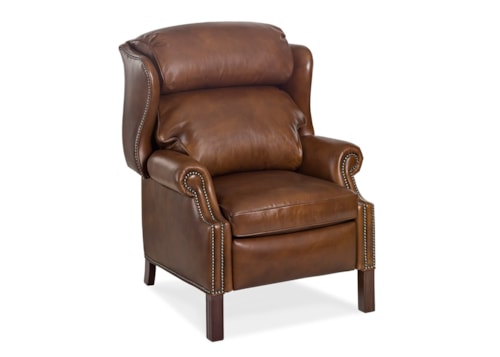 Traditional High Leg Power Recliner with Bustling Back