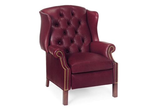 Traditional Manual Recliner with Tufted Wing
