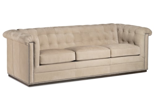 Transitional Murphy Chesterfield Sofa with Plinth Base