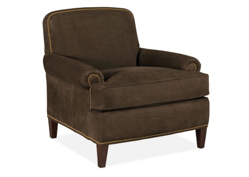 Transitional Eugene Club Chair with Nailheads