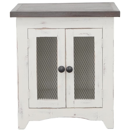 Mesh 2-Door End Table