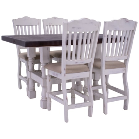 Martha Pub Table & 4 Stools