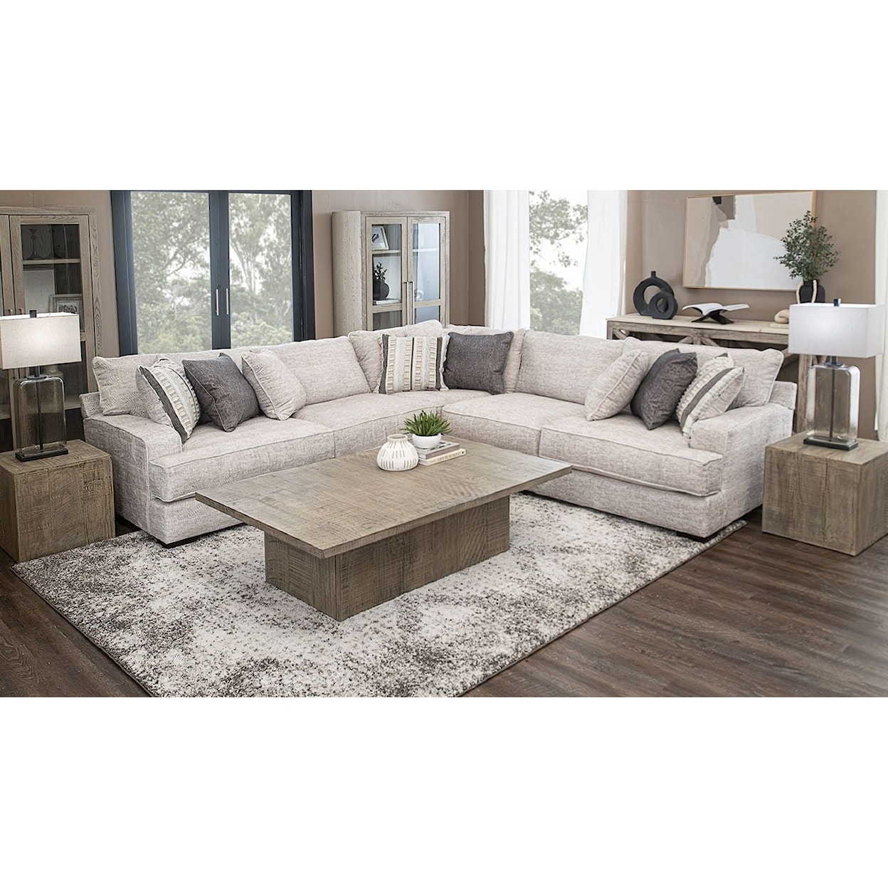 Dallas Sofa Company Parker Parker 3 Piece Sectional