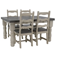 Mansion Dove Dining Table & 4 Chairs