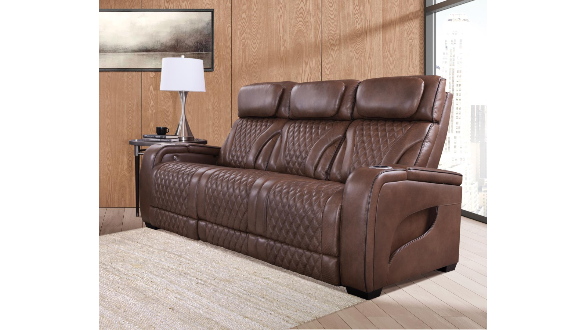 Tuscany-Cinnamon Power Sofa
