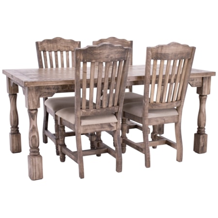 Martha Sandstone Dining Table & 4 Chairs
