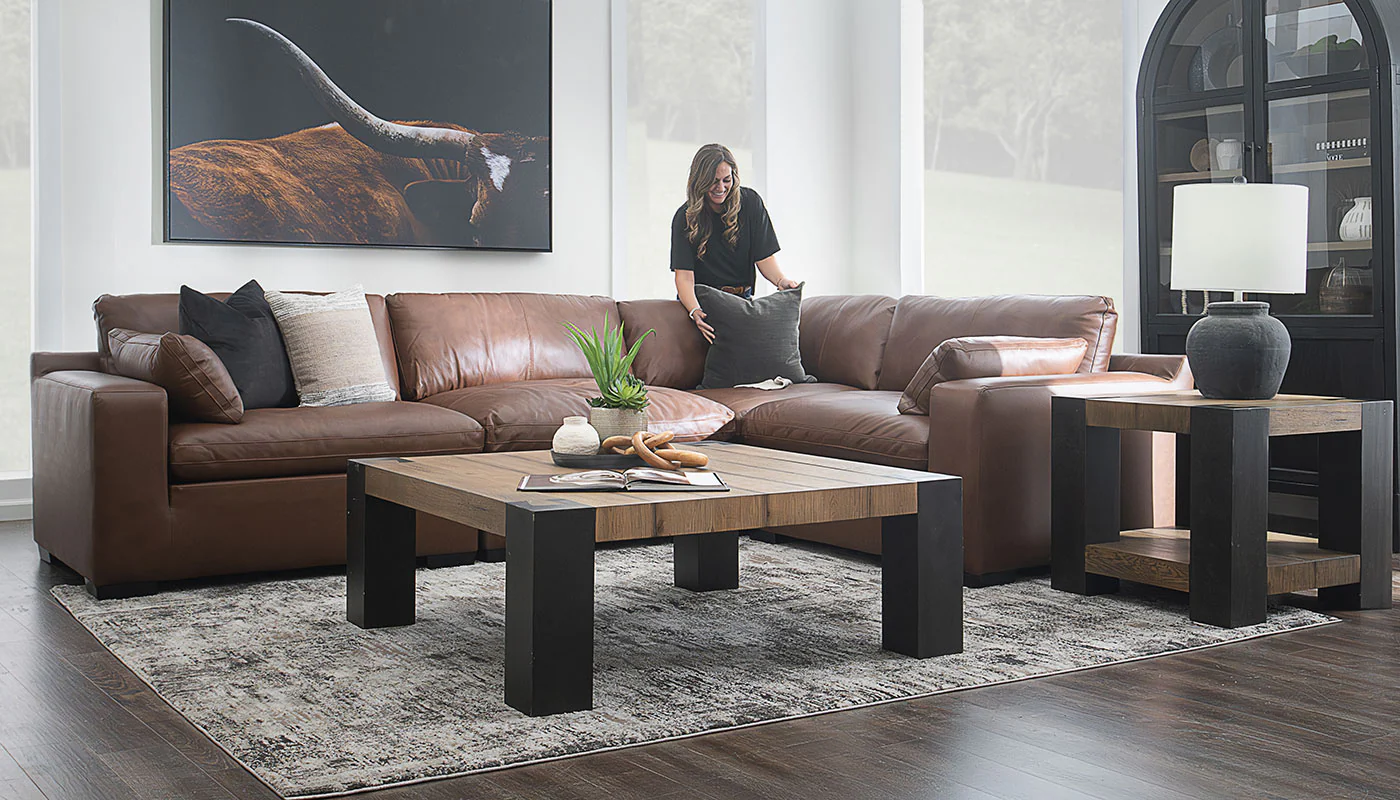 City Limits II Leather Sectional