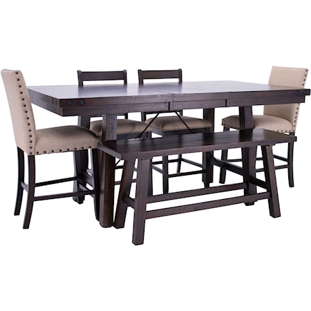 Darcy Dining Table, 4 Chairs & Bench