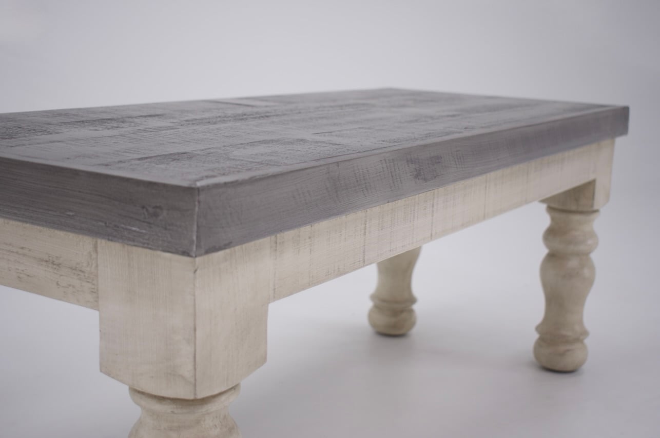 Vintage MANSION Mansion Dove Dining Table, 4 Chairs & Bench