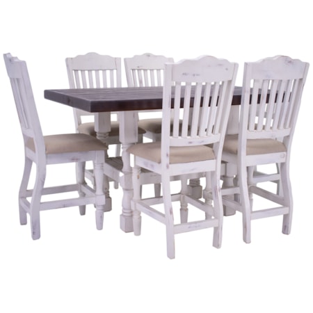Martha Pub Table & 6 Stools
