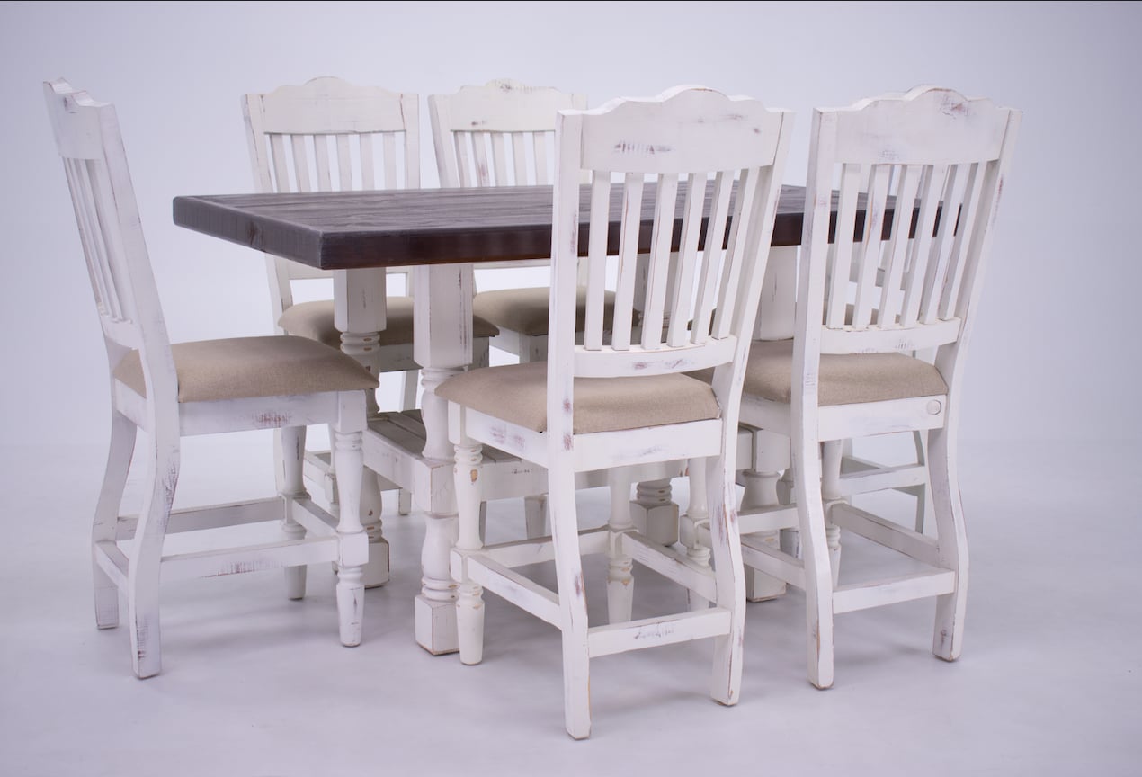 Vintage Martha Martha Pub Table & 6 Stools