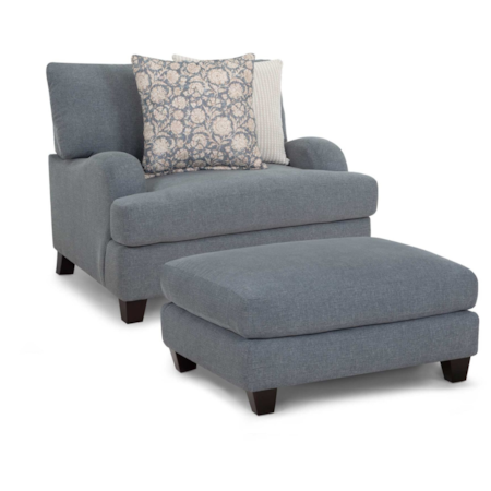 Laurel Eugene Lake Chair & Ottoman