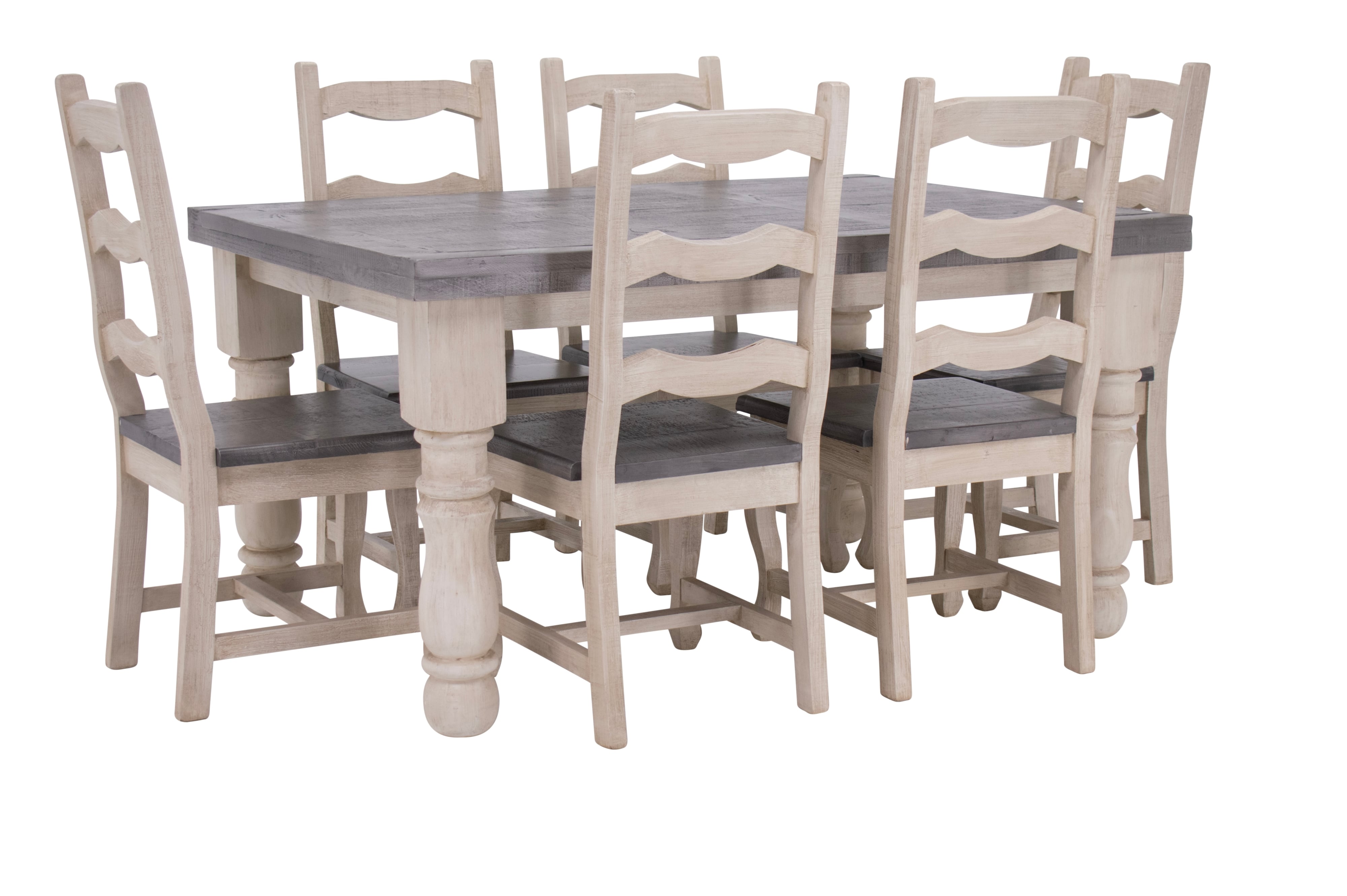 Vintage MANSION Mansion Dove Dining Table & 6 Chairs