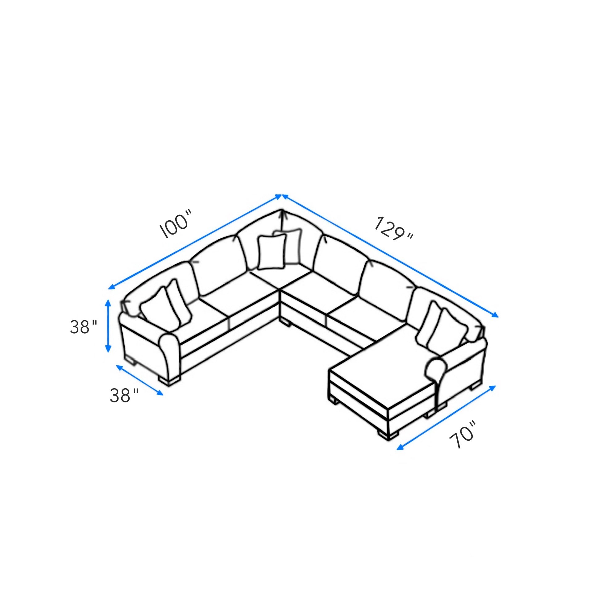 JB Home Audrey 400AUDSEC Audrey Modular Sectional Johnson's