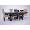 JB Home Mabell Mabel Dining Table, 4 Chairs & 2 Host Chairs