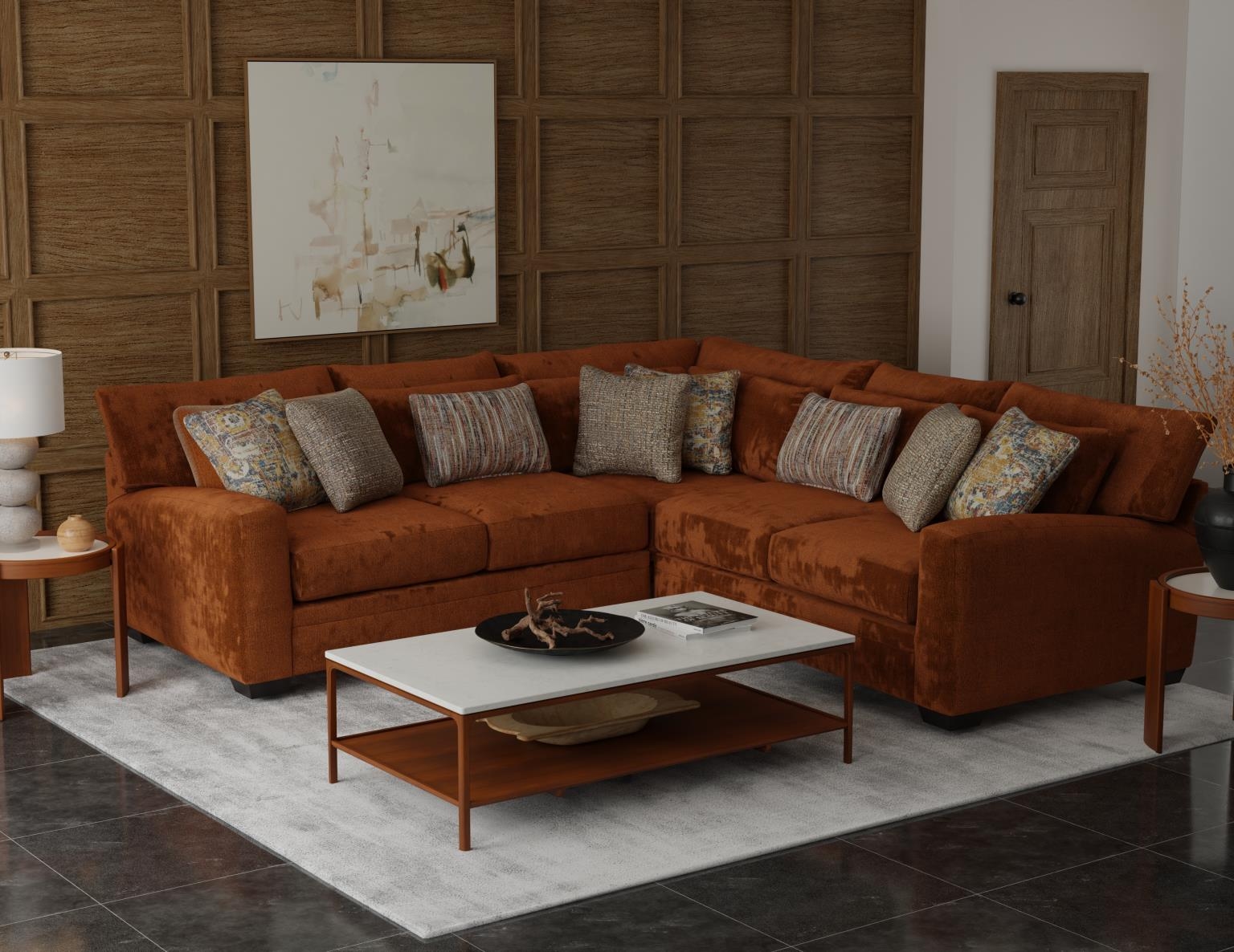 Stipple Brick Sectional