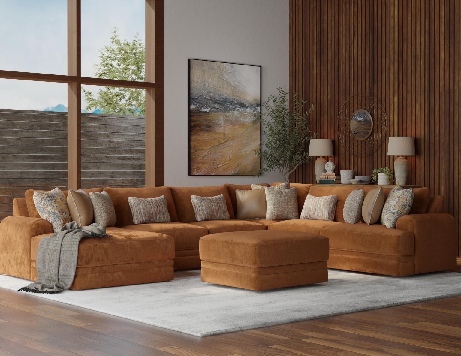 Stipple-Brick Sectional