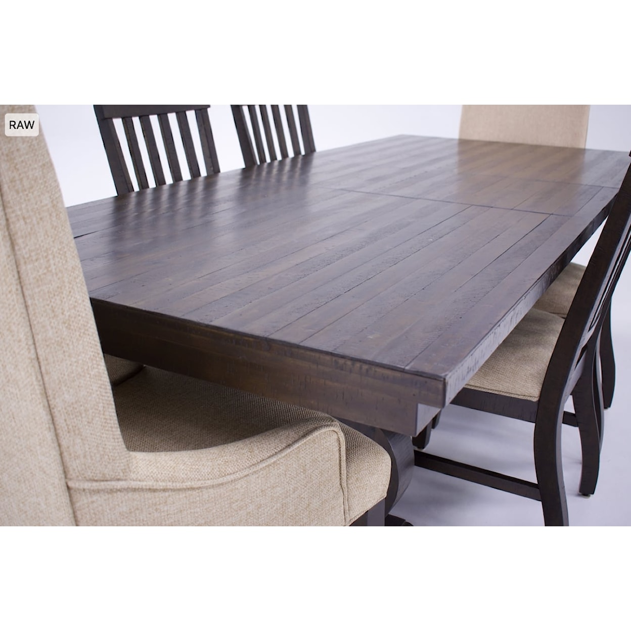 JB Home Mabell Mabel Dining Table, 4 Chairs & 2 Host Chairs