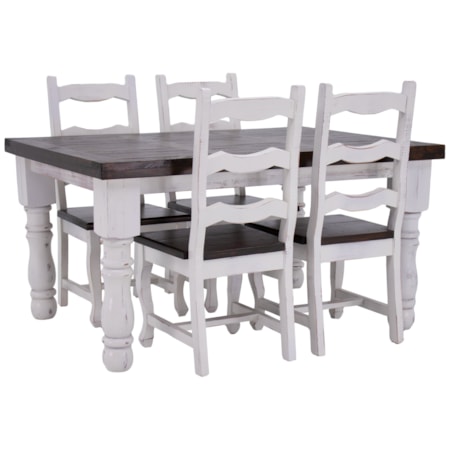 Mansion Dining Table & 4 Chairs