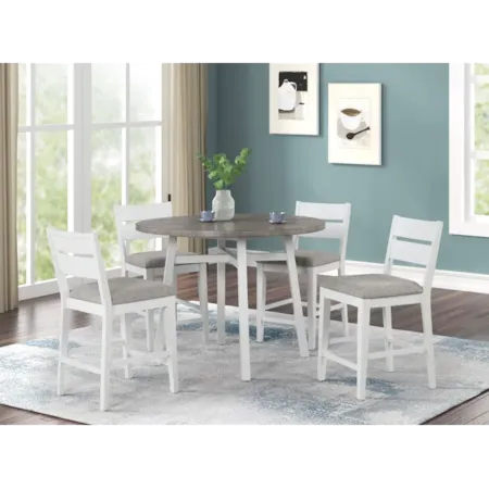 White/Grey Pub Table Set