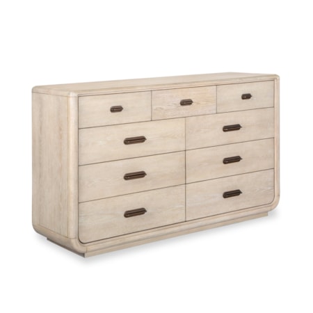 9-Drawer Dresser and Landscape Mirror