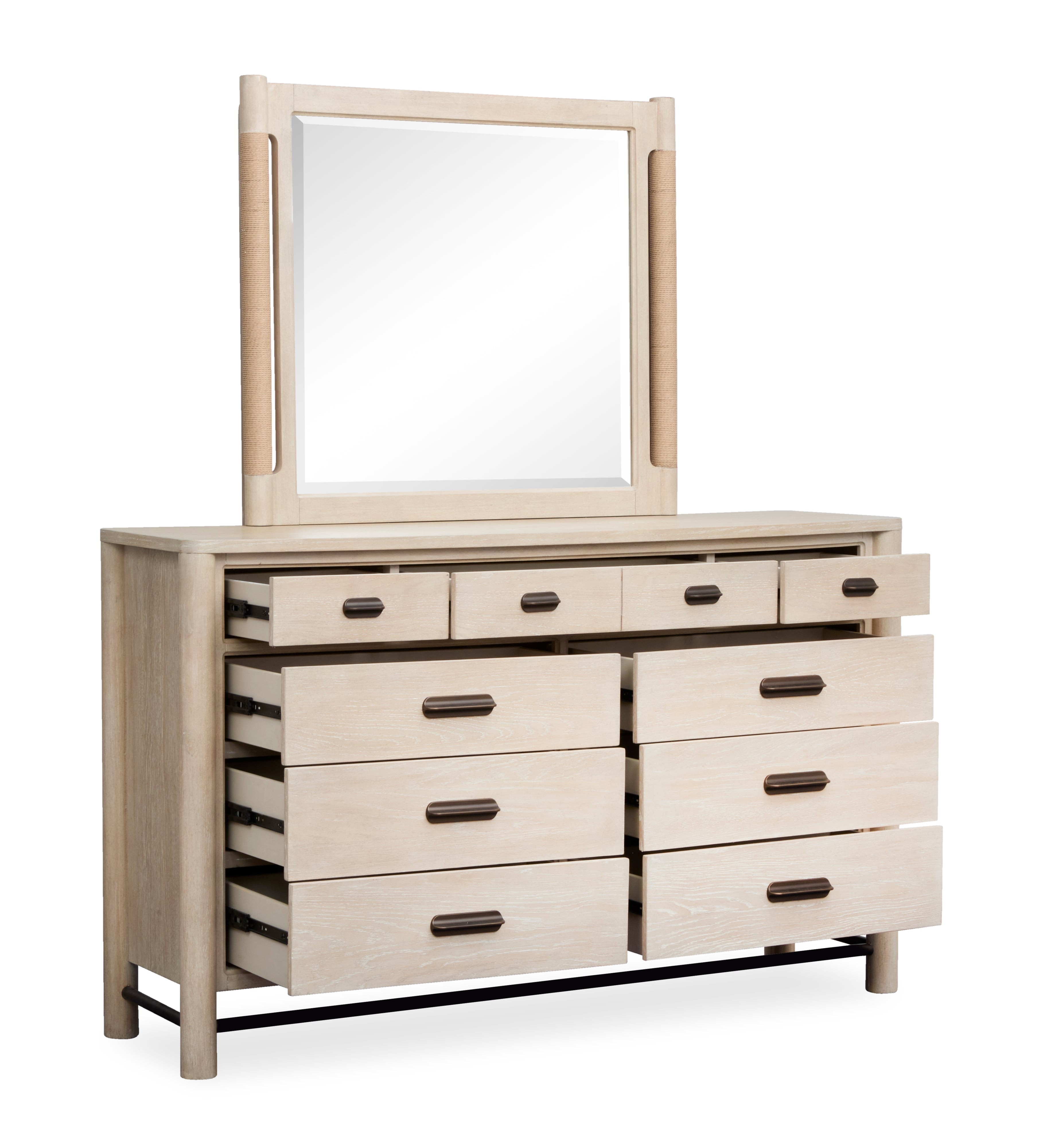 9-Drawer Dresser and Landscape Mirror