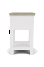 Riverside Furniture Cora Cottage-Style Sofa Table with 3 Stools