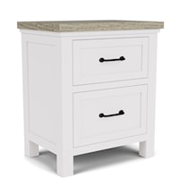 Modern Cottage 2-Drawer Nightstand with USB