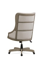 Riverside Furniture Wimberley Transitional Upholstered Swivel Desk Chair with Adjustable Seat