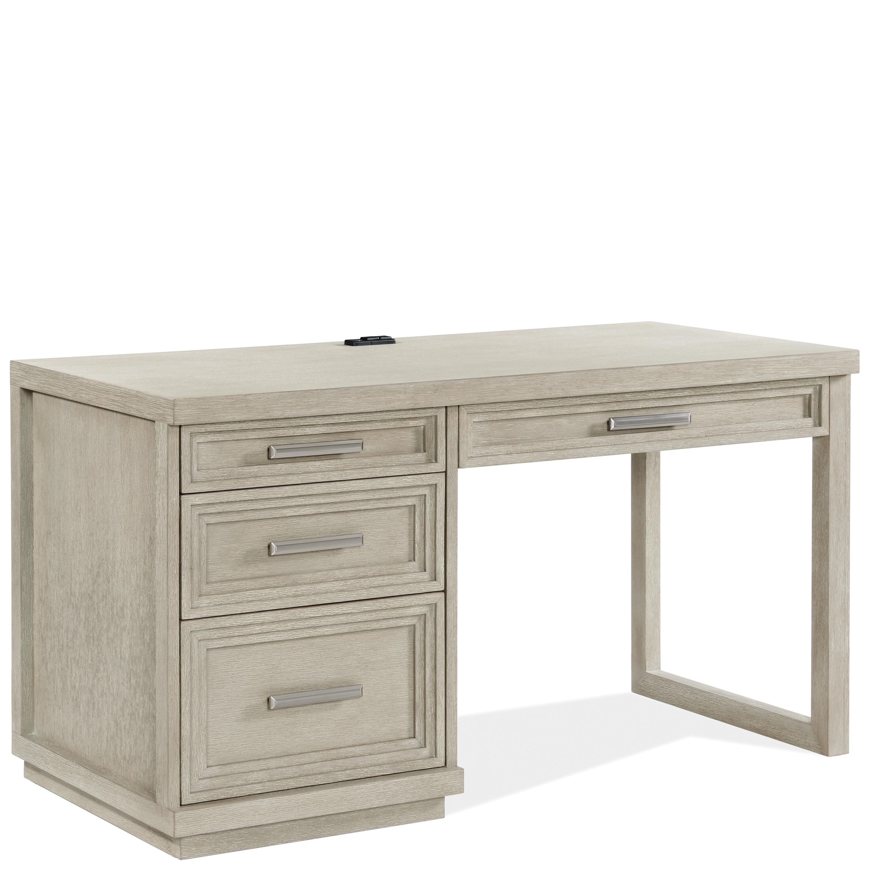 Riverside Furniture Cascade 73430 Contemporary Single Pedestal Desk