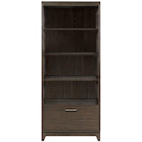 Contemporary Drawer Bookcase with Adjustable Shelves