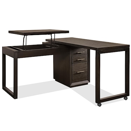 Swivel Lift-top L-desk