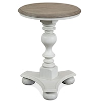Cottage Round End Table with Pedestal Base