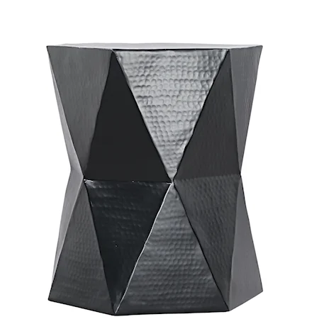 Contemporary Drum End Table