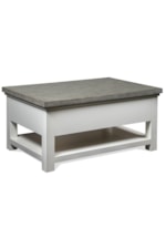 Riverside Furniture Cora Cottage-Style Cocktail Table with Casters