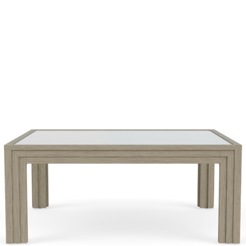 Contemporary Square Glass Cocktail Table