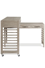 Riverside Furniture Fresh Perspectives Contemporary Swivel Desk with Pass-Thru Drawers