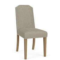 Transitional Upholstered Side Chair with Nailhead Trim