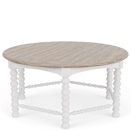 Round Spindle Cocktail Table