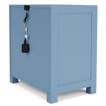 2-Drawer Nightstand-Blue