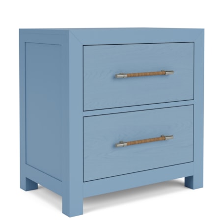 2-Drawer Nightstand-Blue