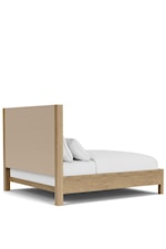 Riverside Furniture Davie Contemporary Queen Platform Bed with Mitered Match Veneer Pattern on Headboard