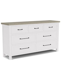 Modern Cottage 7-Drawer Dresser with Cedar-Lined Drawers