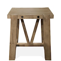 Rustic Square End Table