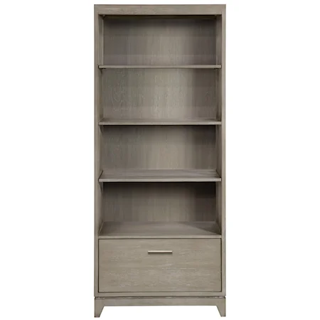Contemporary Drawer Bookcase with Adjustable Shelves