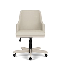 Upholstered Adjustable Height Swivel Desk Chair