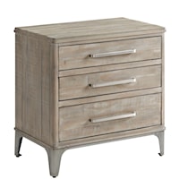 Farmhouse 3-Drawer Nightstand with USB